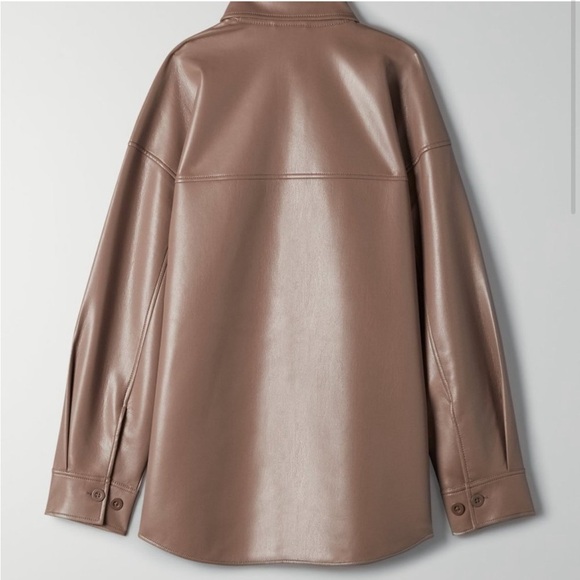 Aritzia Babaton Pelli Shirt Jacket in Shitake New with Tags! - Picture 4 of 8